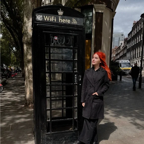 Elegant Black Pea Coat - Picture 4 of 4